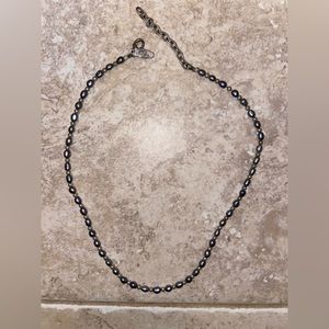 Iridescent bead necklace